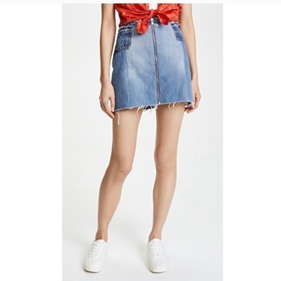 Re/done Levi’s | Zip Front Denim Mini Skirt 26 - Picture 2 of 6